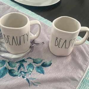 Rae Dunn Beauty and Beast mug set